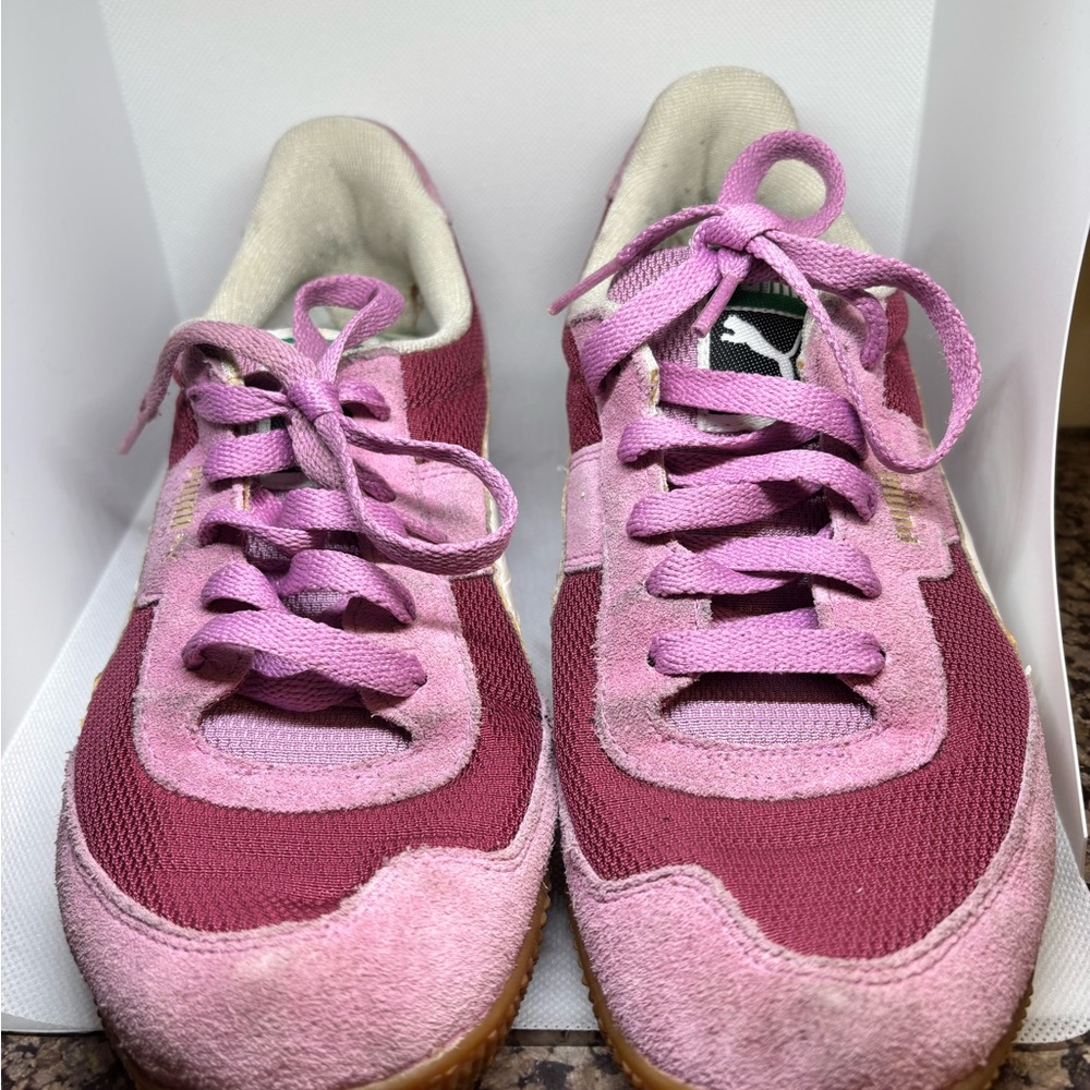 Puma Rose and Maroon Athletic Shoes